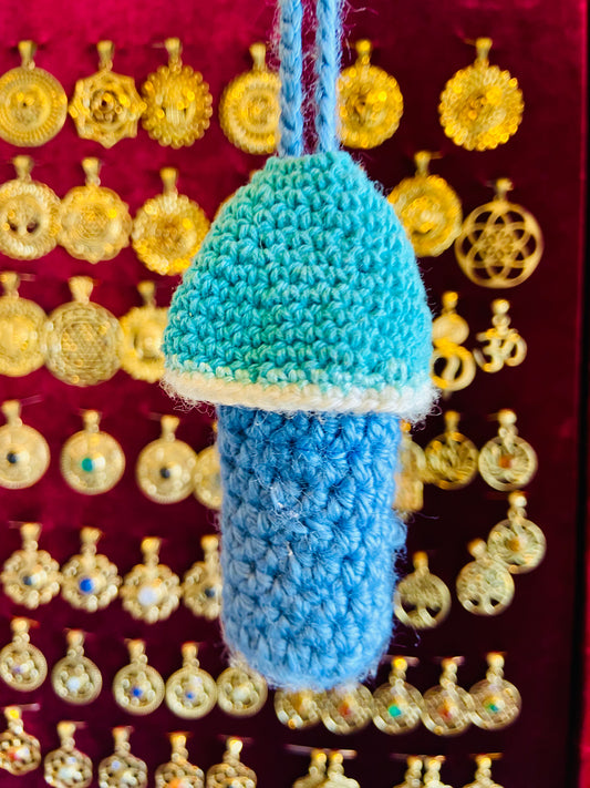 Crochet Mushroom Lighter Holder