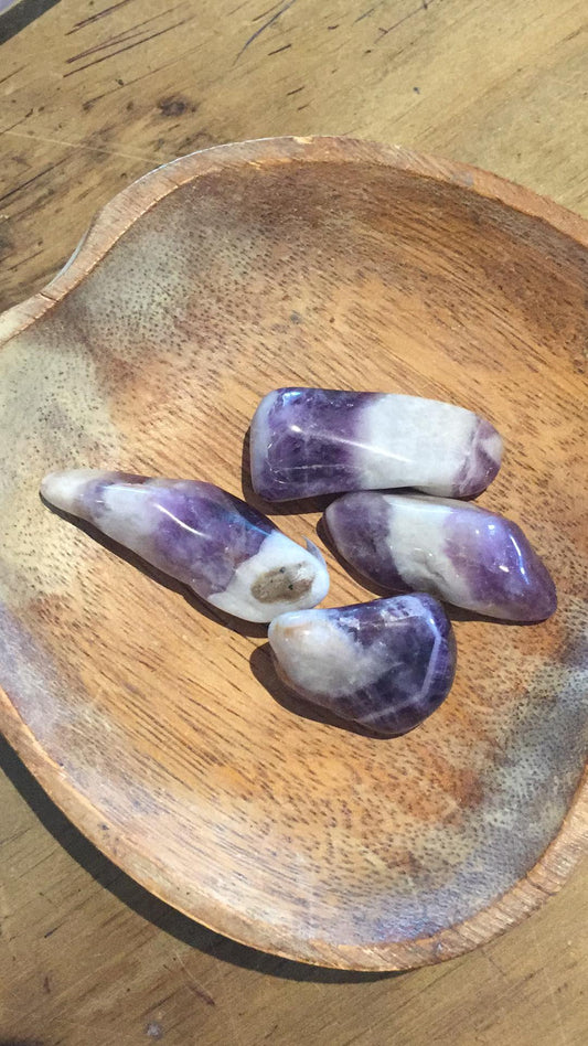 Chevron Amethyst Polished Point