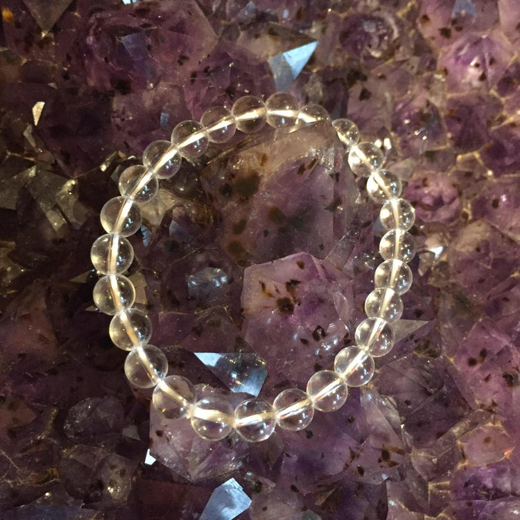 Clear Quartz Bracelet 8 mm Round Beads