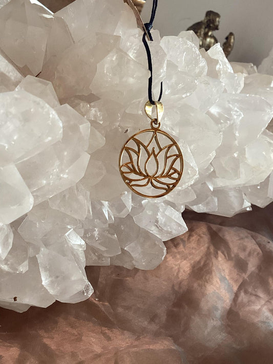 Lotus Brass Pendant