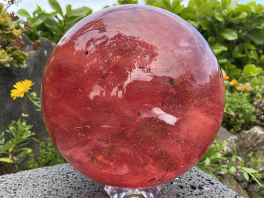Strawberry Obsidian Sphere