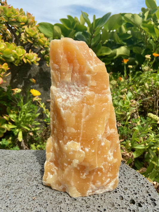 Orange Calcite Cut Base Freeform 1