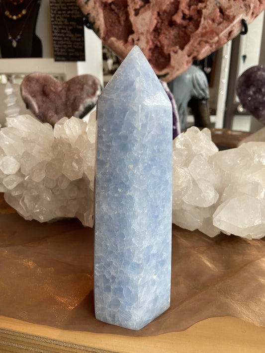 Blue Calcite Point