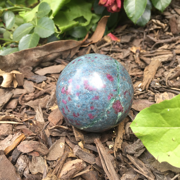 Ruby in Kyanite Sphere