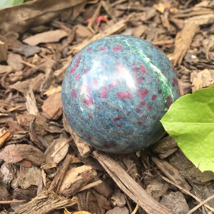 Ruby in Kyanite Sphere