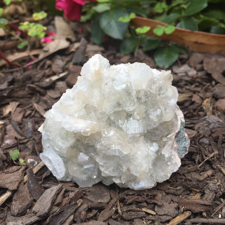 Apophyllite & Stilbite Zeolite Standing Specimen