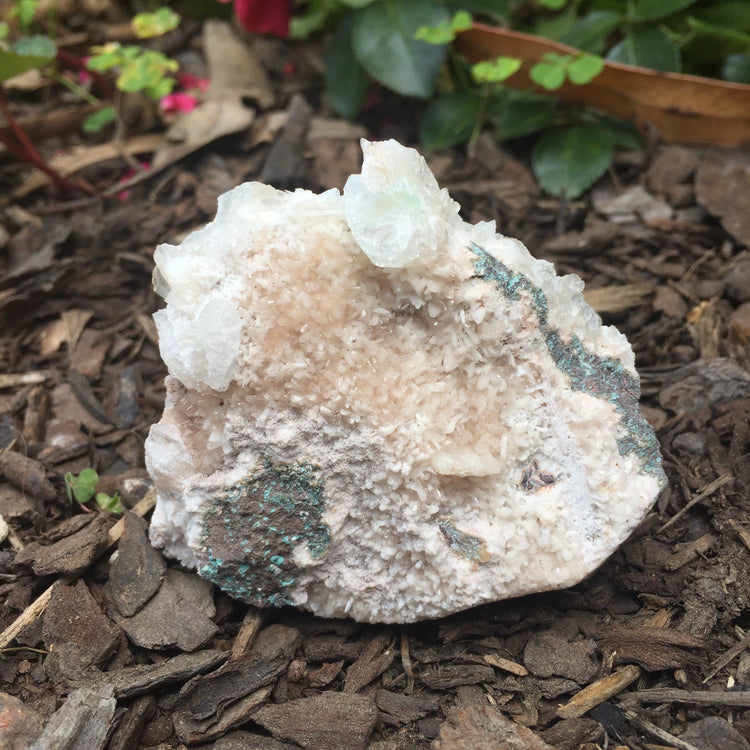 Apophyllite & Stilbite Zeolite Standing Specimen