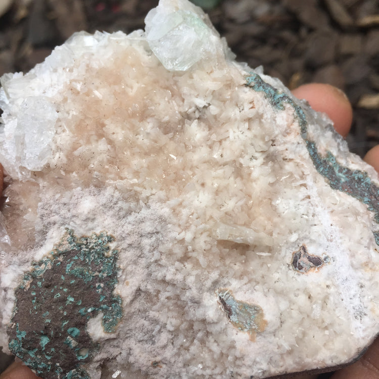 Apophyllite & Stilbite Zeolite Standing Specimen