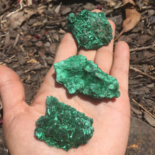 Rough Velvet Malachite Specimen