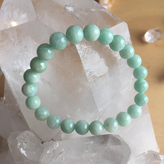 Amazonite Bracelet 8mm Round Beads