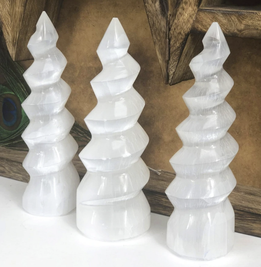 Selenite Spiral Point