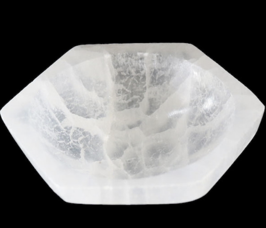 Selenite Hexagon Bowl (9cm)