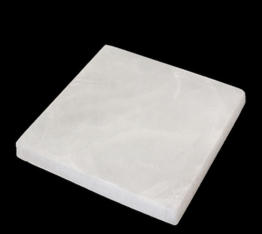 Selenite Square Plate (14cm)