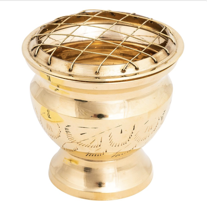 Brass Charcoal Burner Large