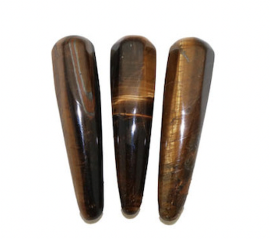 Tiger's Eye Semi-Faceted Wand Short