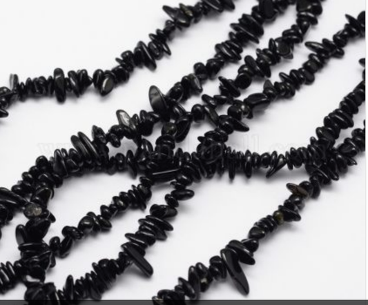 Black Tourmaline Chip Necklace