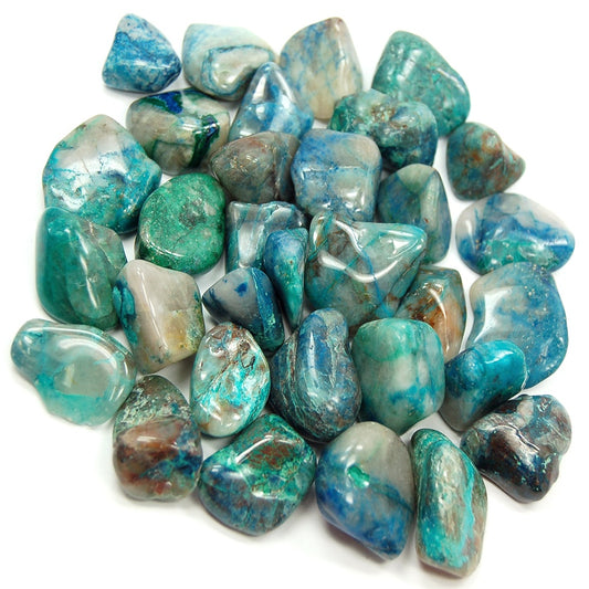 Chrysocolla with Quartz Tumble High Grade